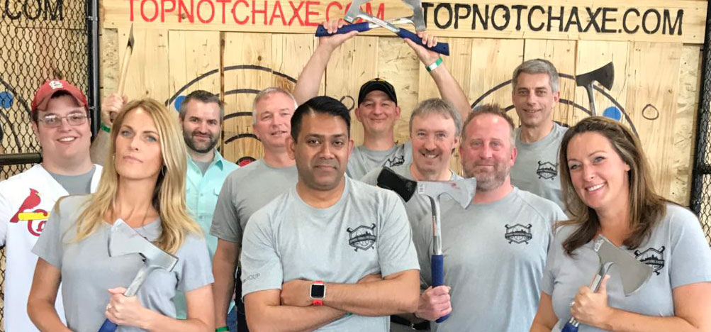 Top Notch Axe Throwing Corporate Party Venue