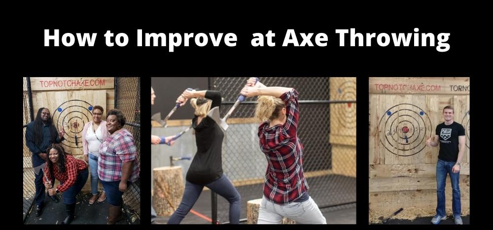 Photo of people throwing axes so they can improve their skill