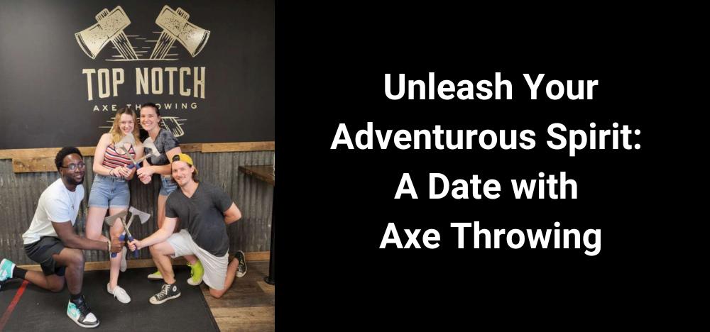 Unleash Your Adventurous Spirit: A Date with Axe Throwing with photo of 4 people in a photo holding axes